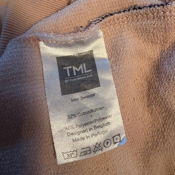 TML by TOMORROWLAND Vintage Icon Sweater Soft Blush Pullover Abstract FLORA ICON - Picture 10 of 11